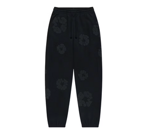 Denim Tears Cotton Wreath Sweatpants Black Monochrome